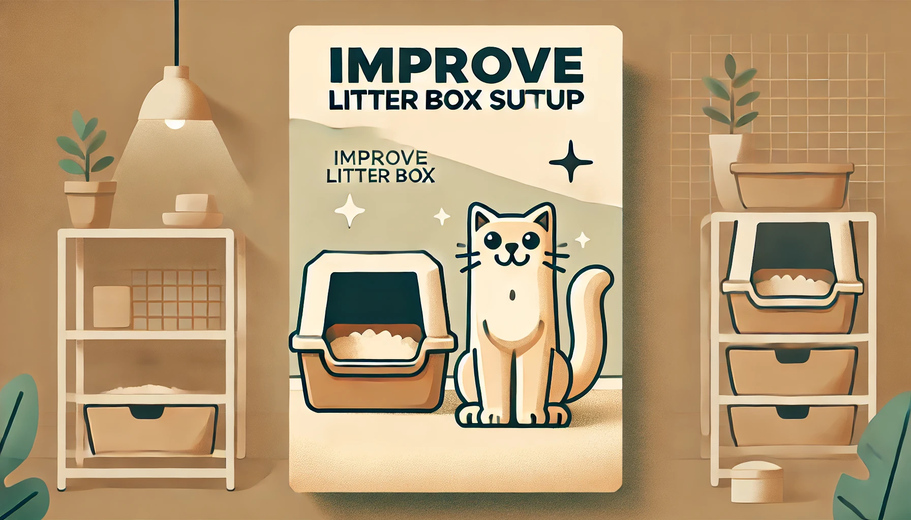 DALL·E-2024-11-27-18.33.46-A-visually-engaging-image-for-the-topic-Improve-the-Litter-Box-Setup.-The-image-should-feature-a-clean-and-organized-litter-box-setup-with-a-happy-c Why Is My Cat Peeing on My Bed | Examining Cat Pee Behavior